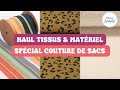 Haul tissus et matriel spcial couture de sacs avec la mercerie snaply