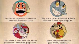 Cuphead + DLC  All 113 Game Over Screens & Boss Quotes