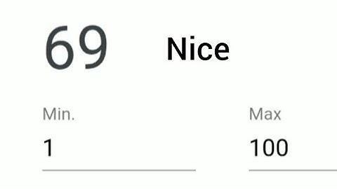 69 on Google number generator(1/100)