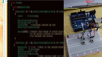 Timing infrared beam interrupts (simulated by buttons) with the Arduino