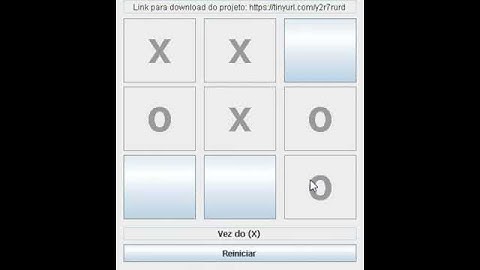 Projeto jogo da velha desenvolvido no NetBeans
