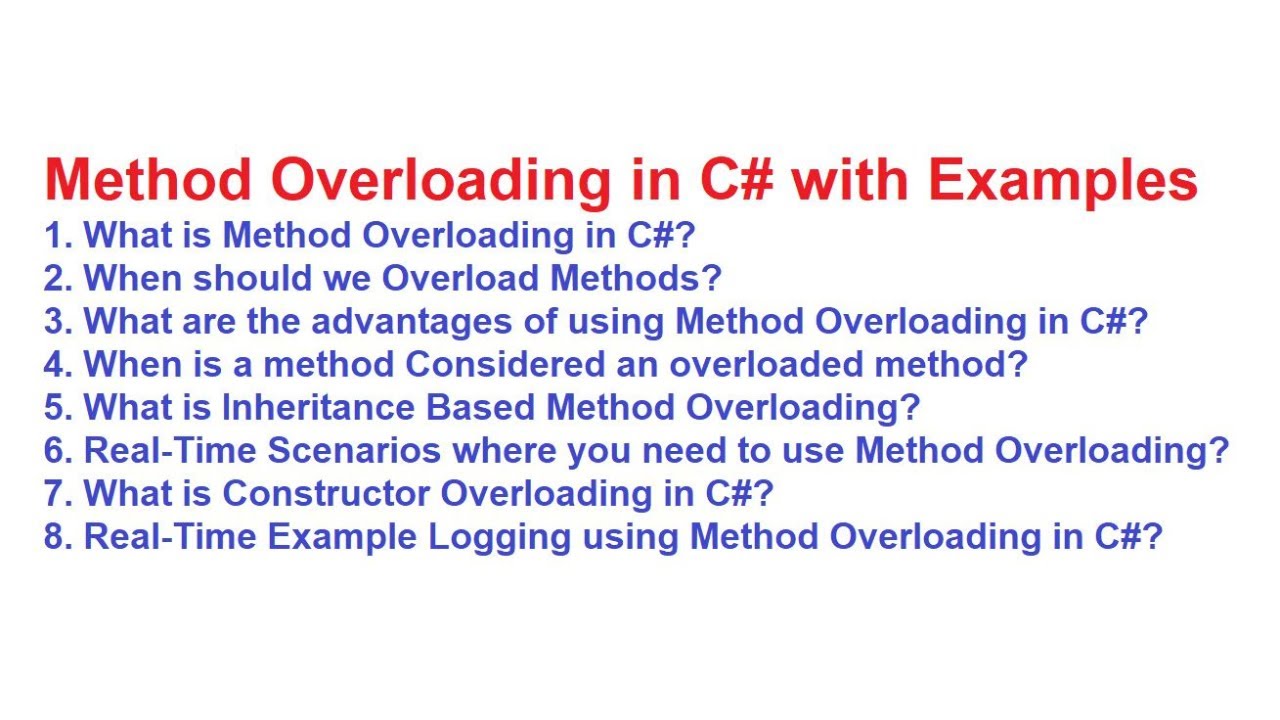 Solved Overload this method so that the overloaded method