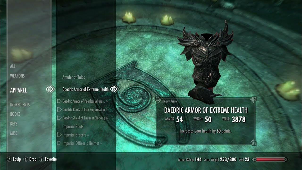 how to get daedric armor at level 1 skyrim YouTube