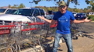 アメリカのショッピングカート 滅茶苦茶な現状！日本と違う！あなたはカートを片付ける？ Shopping Cart Mayhem in the USA!  Never in Japan!