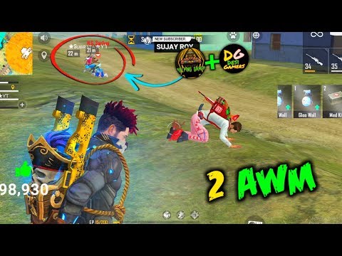 2 AWM Ajjubhai Play with Subrata+Helping Gamer and Desi Gamer - Garena Free Fire