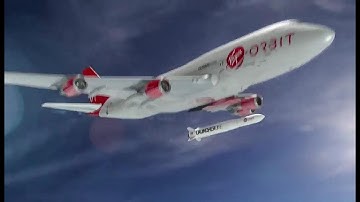Virgin Orbit, LauncherOne mission from Space Cornwall - animation