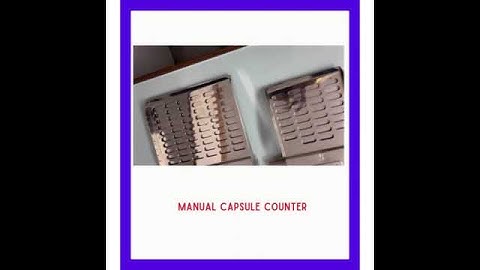 Manual Tablet Capsule Counter