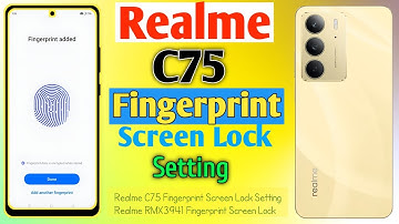 How To Realme C75 Fingerprint Screen Lock Setting/Realme RMX3941 Fingerprint Screen Lock || 2025