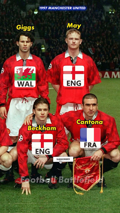 Manchester United squad 1997🔥Nations❤️#footballshorts #manutd #beckham