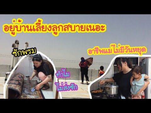 Ep.150 ใครว่าอยู่บ้านเลี้ยงลูกสบาย วิธีซักพรมแบบอิหร่าน #iran #แม่บ้านอิหร่าน #เมียฝรั่ง