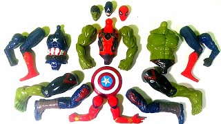 Assemble toys Spider-Man, captain America Vs hulksamsh Avengers superhero toys