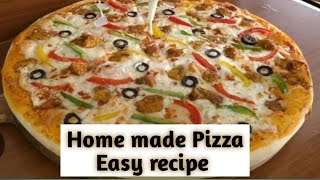 Home made Pizza recipe| Pizza dough| Pizza sauce| chicken tikka pizza