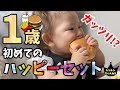 【マクドナルド】1歳初めてのハンバーガー食べられるかな？【ハッピーセット】