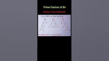 prime factors of 84 | factor tree #shorts #maths