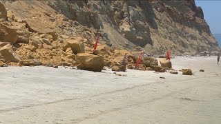 Cliff collapses at Torrey Pines State Beach, no injuries