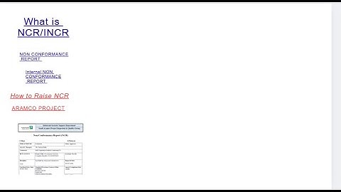 What is NCR/INCR Internal Non Conformance Report #shorts  #youtubeshorts