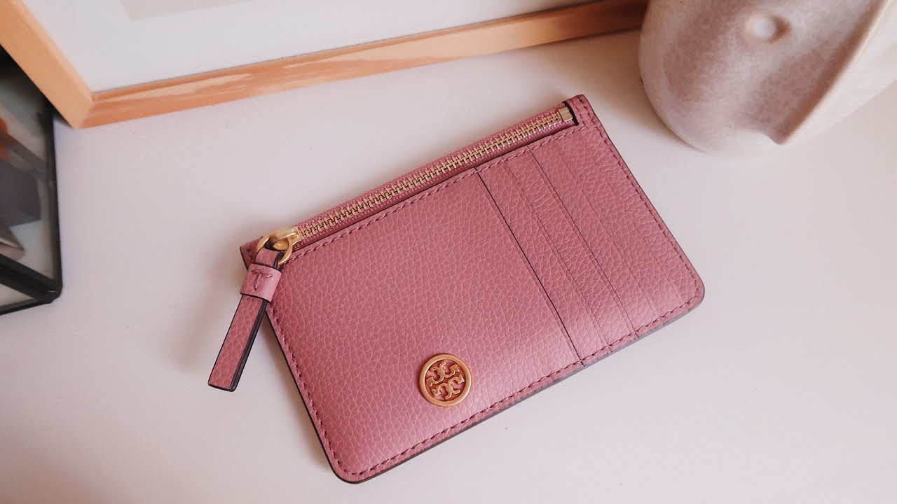 Tory Burch Walker Top Zip Card Case (Pink Magnolia) Review