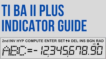 TI BA II Plus Financial Calculator Tutorial - Display Indicator Reference Guide