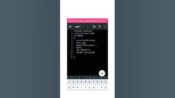 How to use constant in c++ #shorts #youtubeshorts #shortvideo #programming