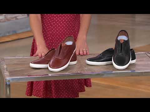 Frye Leather Slip-On Sneakers - Maya on 