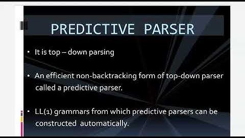 CD- Compiler Design-BE CSE-IT- Predictive Parsing