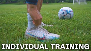 Full Individual Training Session For Football Players | Improve your Finishing + Passing