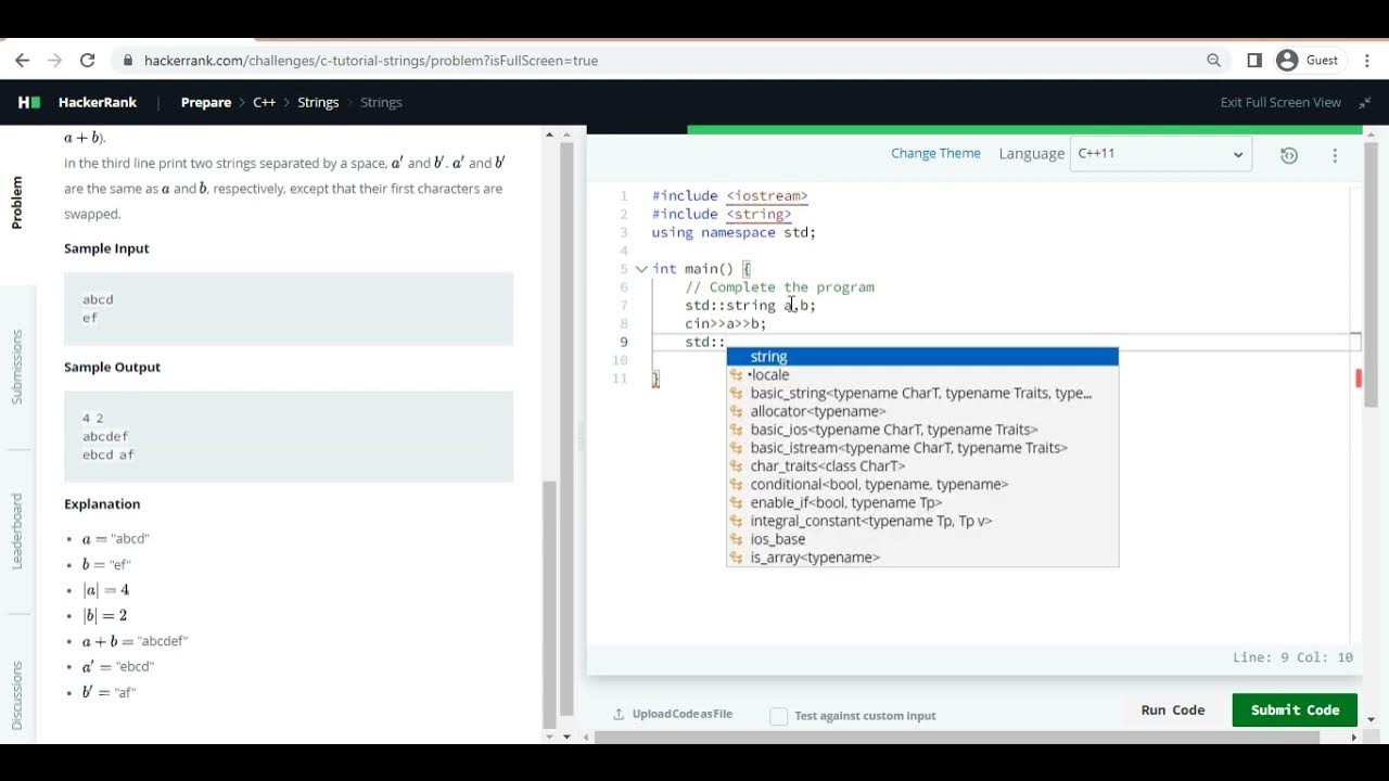 (Important)!!.hacker rank c++ string. YouTube