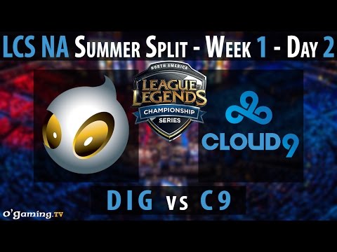 Dignitas vs Cloud 9 - LCS NA 2015 - Summer Split - Week 1 - Day 2 - DIG vs C9 [FR]