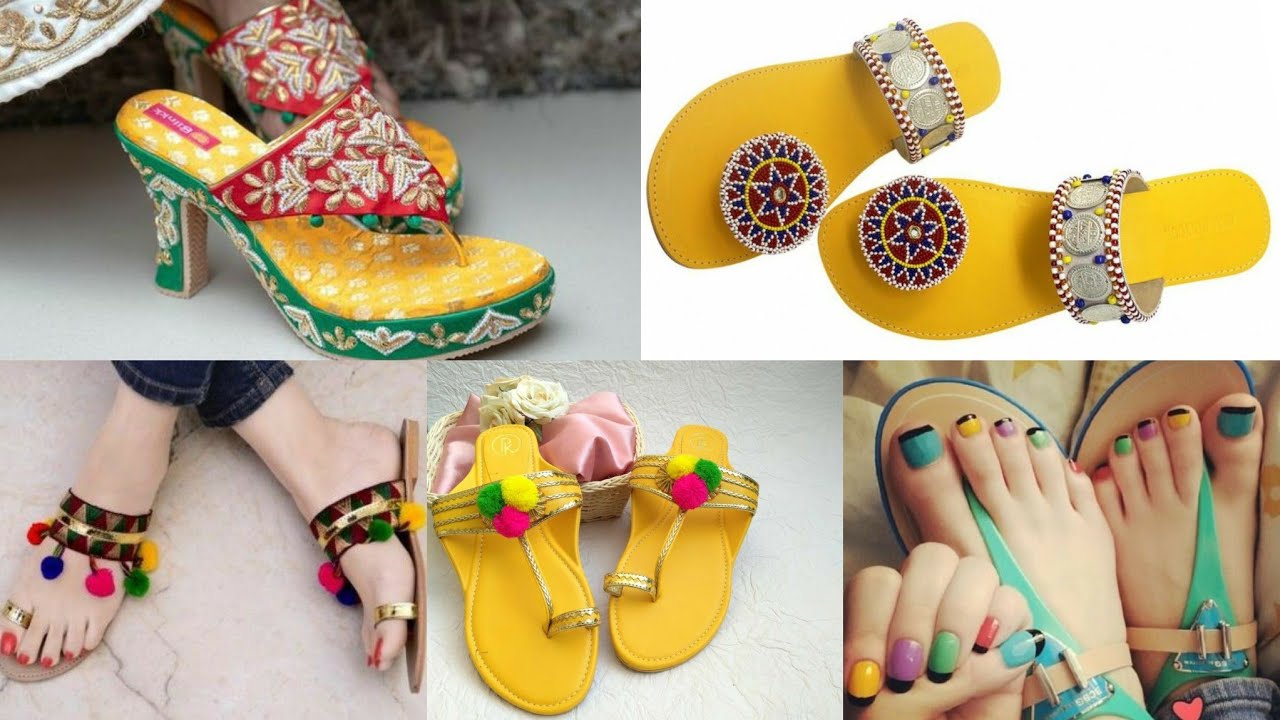 Kolhapuri VS Mules//Very Beautiful kolhapuri Chappals Designs For Eid And Mayon Dress