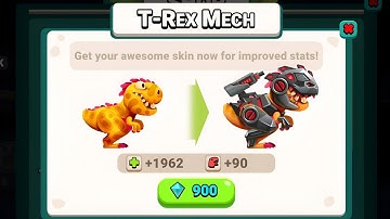 T-REX MECH Unlock Dino Bash 2 Travel through time Gameplay