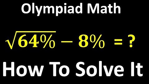 Tricky Math Olympiad Question || Algebra Math || How to find percentage