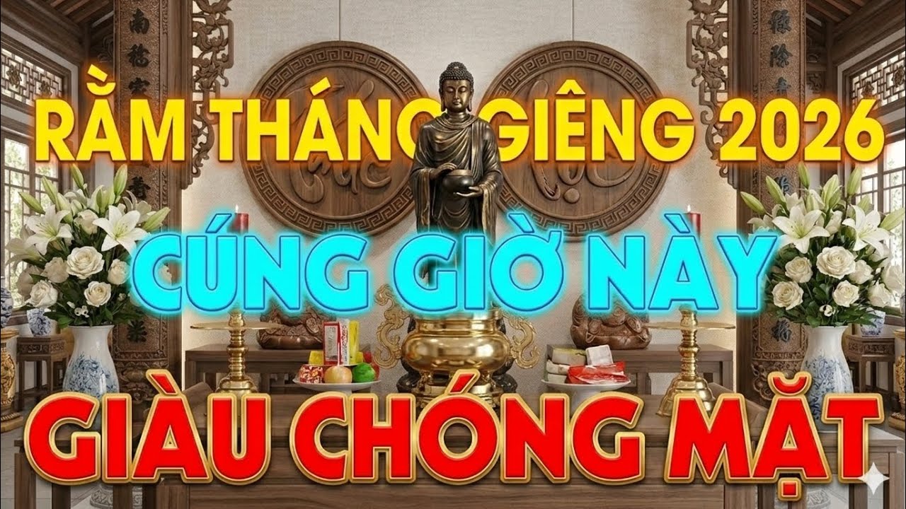 Rằm tháng giêng năm 2026 cúng giờ này giàu có chóng mặt tiền tài ông ùn ùn kéo tới