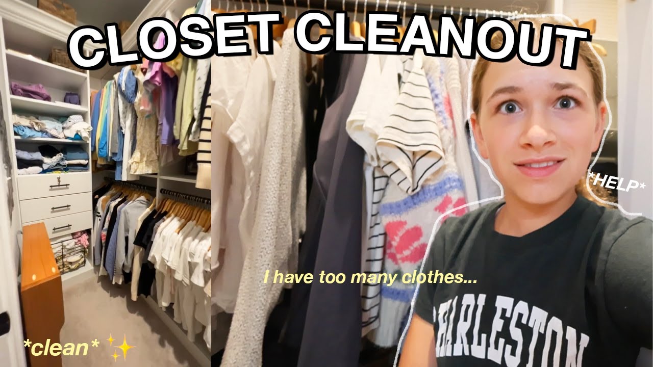 EXTREME CLOSET CLEAN OUT 😱 - YouTube