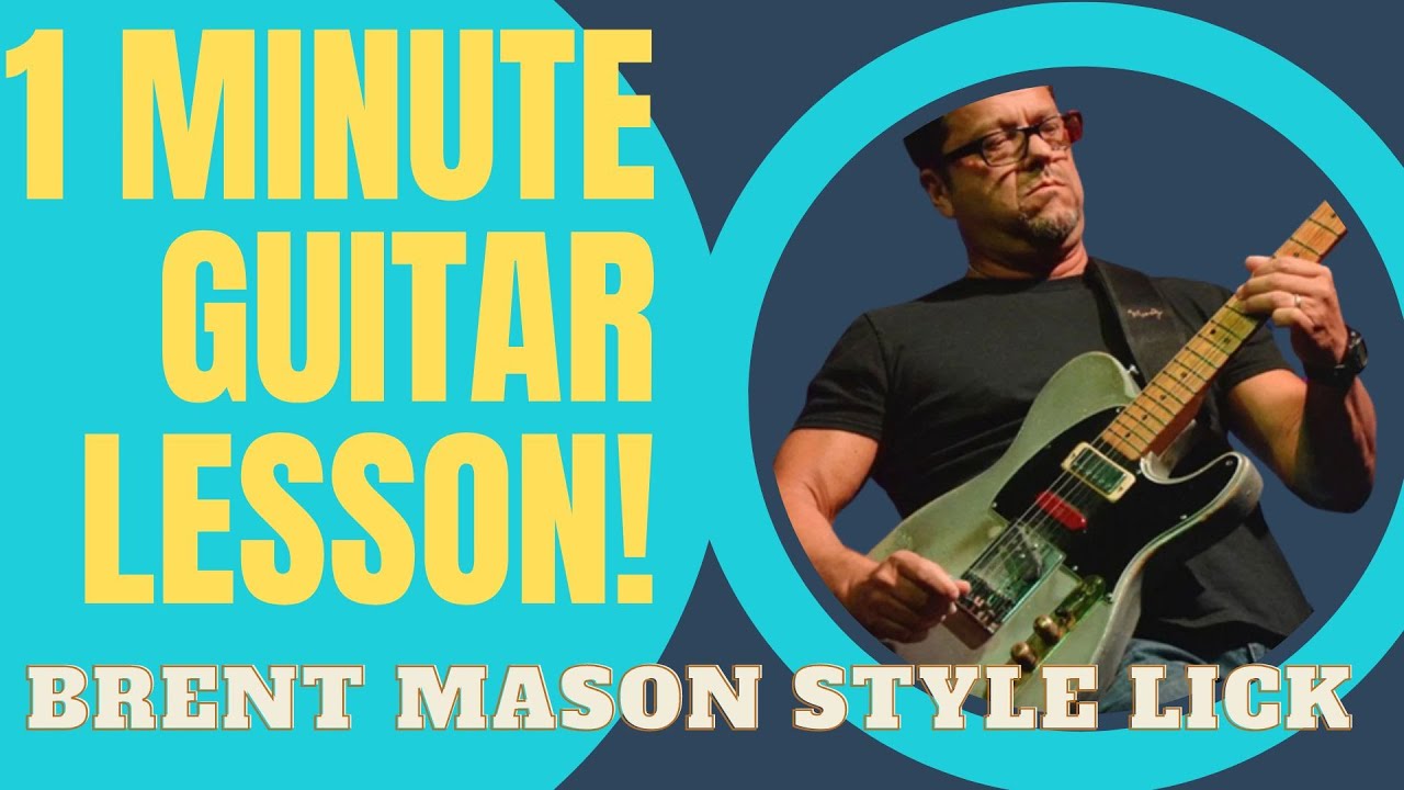 1 Minute Guitar Lesson! Brent Mason Style lick. (2 in my series) Tabs