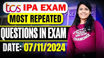 TCS Explore/IPA Exam Most Repeated Questions | TCS IPA Exam Complete Details