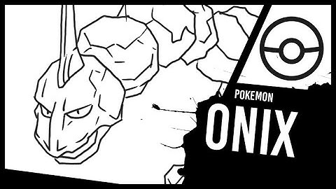 How to draw Onix Pokémon / Step by Step | 0095 - 1st Generation