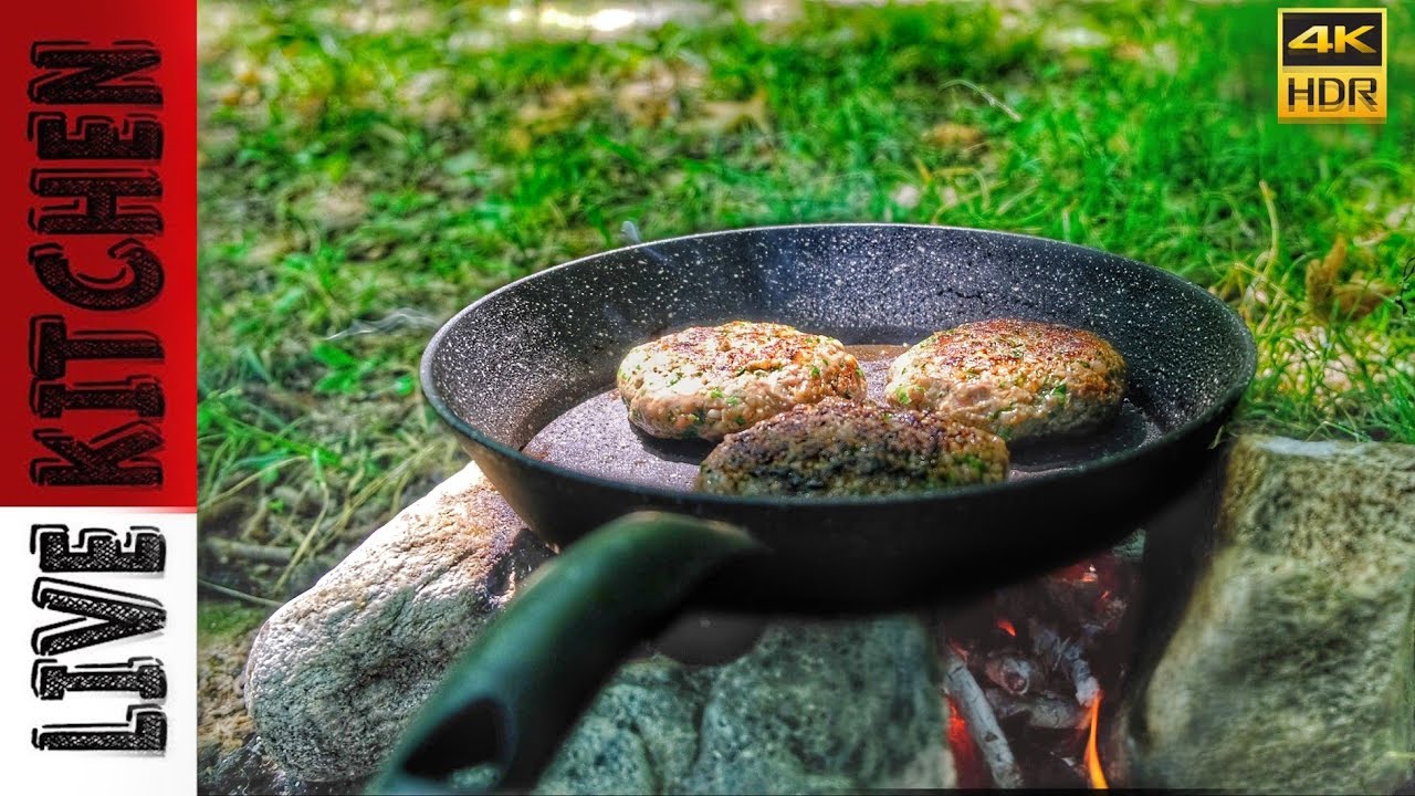 ⁣#Μπιφτέκια στο Δάσος - Τα πιο Νόστιμα - BUSHCRAFT  Beef Kebab Live kitchen