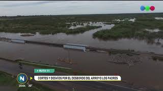 La imagen aérea de Sauce Viejo afectado por el agua