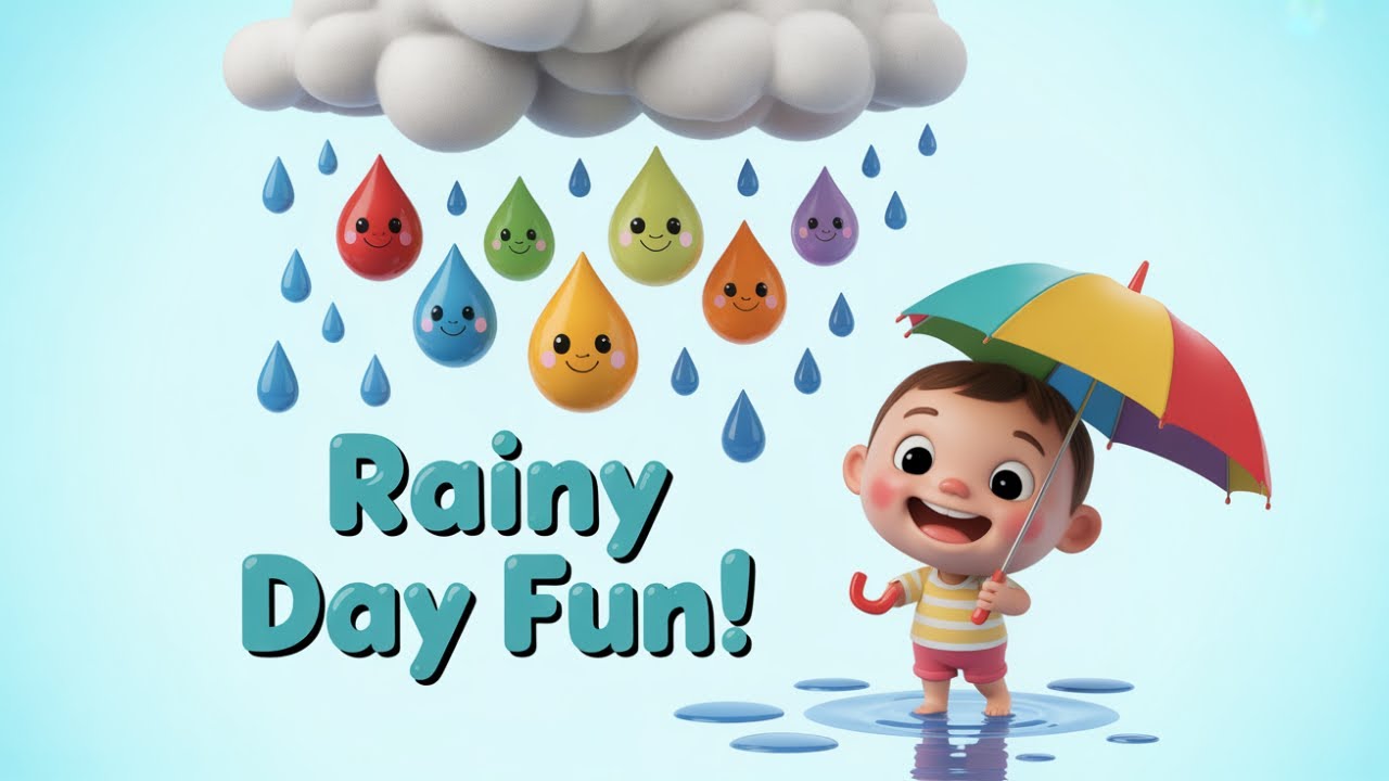 Learn Colors 🎨 with Raindrops! | Rainy Day Fun for Toddlers & Kids
