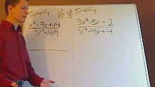algebra - simplifying rational expressions - two examples