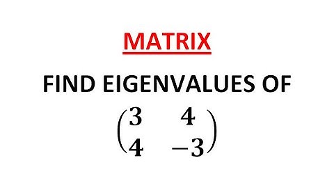 Find Eigenvalues l Matrix l Anumega Tutorial 02