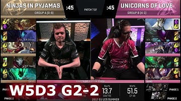 Ninjas in Pyjamas vs Unicorns of Love | Game 2 S7 EU LCS Summer 2017 Week 5 Day 3 | NIP vs UOL G2