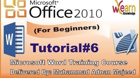 Tutorial-6 Font Style Font Size Grow or Shrink ms word 2010 for beginners in Urdu/Hindi WLK