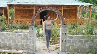 Genius girl: Built an archway with bricks, the technique of building a high gate with many bricks