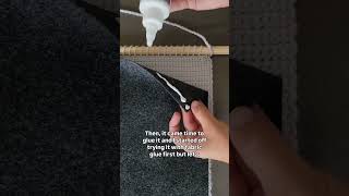 Fabric Glue vs. Hot Glue: Crochet Tapestry Lining Battle #tapestrycrochet #hotglueliner