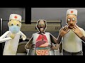 Grannys operation vs doctor baldi vs shoked grandpa  funny animation