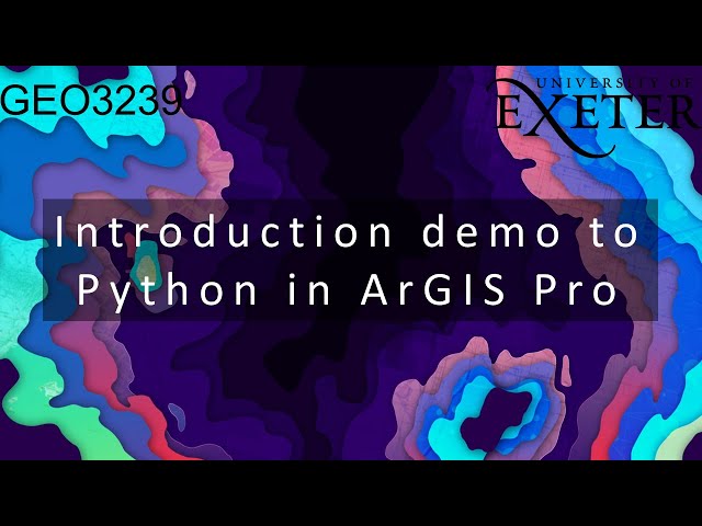 Introduction to Python in ArcGIS Pro