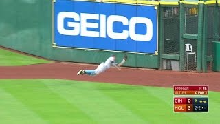 CIN@HOU: Hamilton makes insane diving catch, gets DP