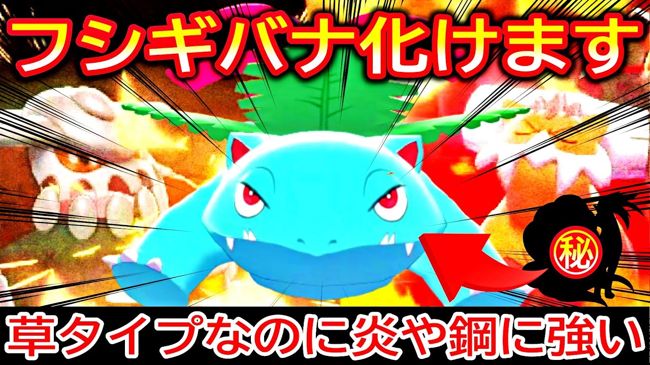 草タイプなのに炎や鋼に強い 役割範囲異次元 フシギバナ ポケモン剣盾 冠の雪原 Youtube