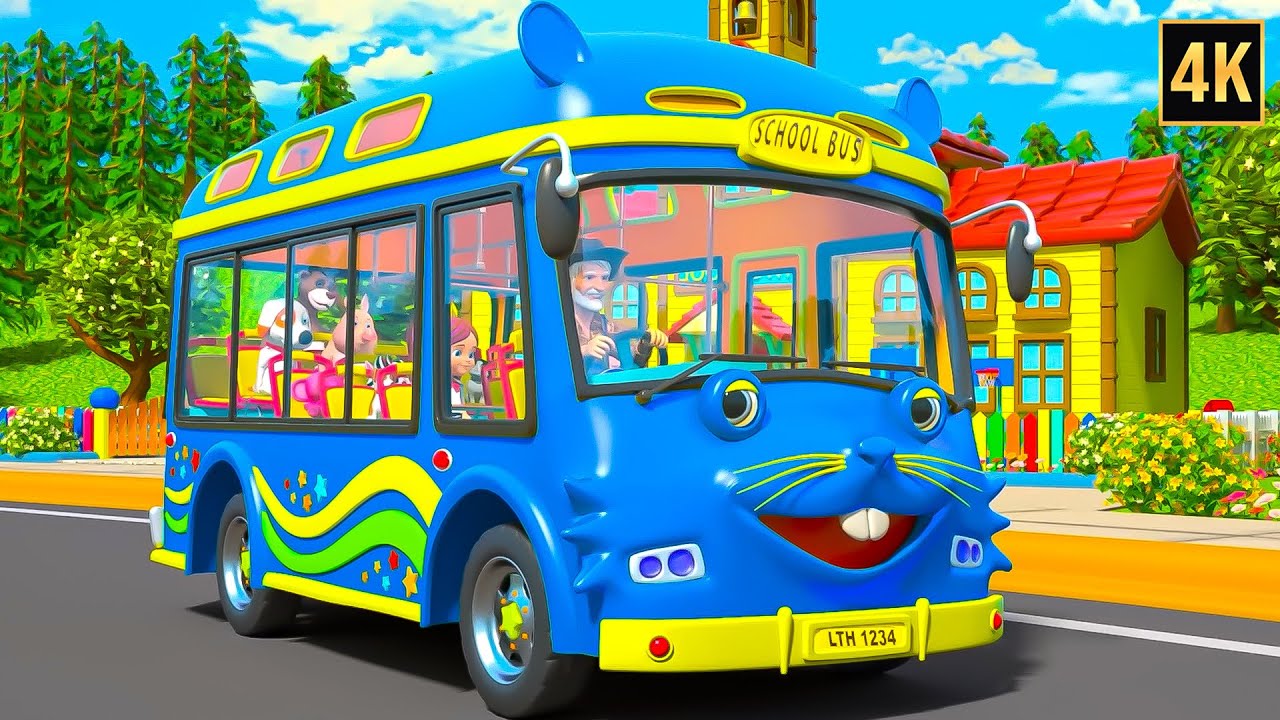Wheels on the Bus Nursery Rhyme + Kids Songs